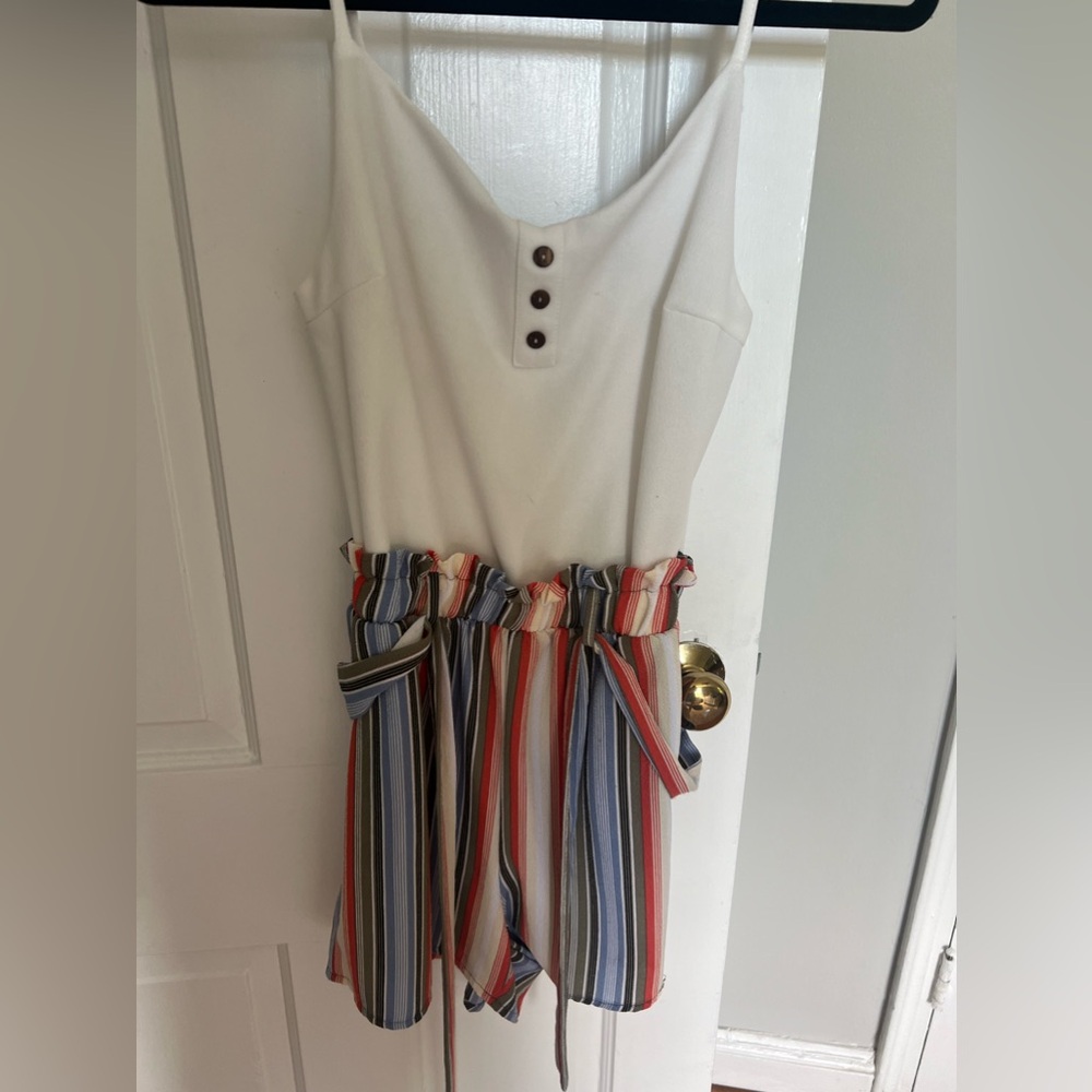 J for Justify short romper